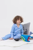 Lemoon Çizgili Düğmeli Çocuk Pijama Takımı C83294 - 9