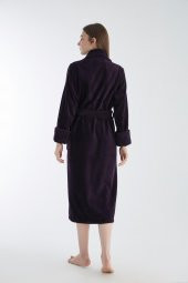 Yaka Fitilli Triga Bambu Cotton Bayan Bornozu thumbnail 8