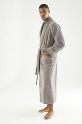 Uzun Şalyaka Triga Bambu Cotton Erkek Bornoz - 7