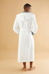 NATİONAL 77 Nakış Triga Bukle  Bambu Cotton Erkek Bornoz - 12