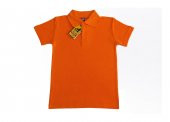 Polo Yaka Tişört Alm Kısa Kol 6-16 Yaş Çocuk Okul Turuncu Tişört/t-shirt - 1