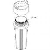 RO Beyaz Husing 10" İnç Beyaz Filtre Kabı 1/4” (Çift O-Ring) Ters Ozmoz İçin thumbnail 3