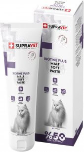 Supravet Biotine Plus Kediler için Tüy Sağlığı Güçlendirici Malt Paste 100 Gr - 1