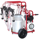 Bartech Üniversal Kuru Pompa Alüminyum Güğüm Çift Süt Sağım Makinesi 40 Litre - 1