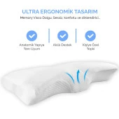 PAPILLOW Medical Promed V Plus Cervical Boyun Destek Yastığı 60*34*11/7 Boyun Fıtığı ve Düzleşmesi - 4