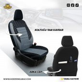 GOFRAJLI OTO KOLTUK KILIFI  BOYUN YASTIĞI KEMER KONFORU DİREKSİYON KILIFI AVANTAJLI SET - 2