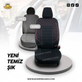SİYAH GOFRAJLI OTO KOLTUK KILIFI  BOYUN YASTIĞI KEMER KONFORU DİREKSİYON KILIFI AVANTAJLI SET - 4