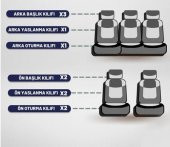 Modern Garaj Volkswagen Golf, Polo, Bora  Gofrajlı Oto Koltuk  Kılıfı Seti - 5