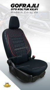 Modern Garaj Renault Megane 1-2-3, Fluence Uyumlu Gofrajlı Oto KoltuK Kılıfı Seti - 2