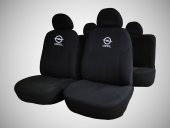 Modern Garaj Opel Astra, Corsa, Vectra Uyumlu Logolu Oto Koltuk Kılıf Seti EkoSportSiyah - 1