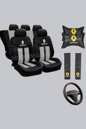 Modern Garaj Renault R9 BROADWAY, R12 TOROS, R11, R19 EUROPA Oto Koltuk Kılıf Seti Ekospor Gri - 1
