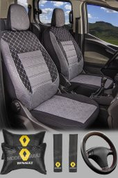 Modern Garaj Renault Megane 1-2-3, Fluence Uyumlu Gofrajlı Oto KoltuK Kılıfı Seti thumbnail 1