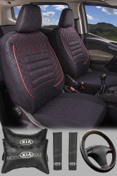 Modern Garaj Kıa Gofrajlı Oto Koltuk Logolu Kılıfı Seti thumbnail 1