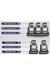 Modern Garaj Citroen (C4-C3) Logolu Oto Koltuk Kılıfı Citroen Oto Kılıf thumbnail 2