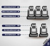 Renault R12 Toros Oto Koltuk Kılıfı R9, R11, R21, Uyumlu Kırmızı-Siyah Logolu Kılıf - 3