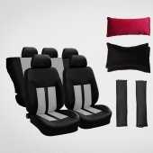 Universal Oto Koltuk Kılıf Seti Universal Boyun Yastığı Universal Kemer Pedi Universal Kemer Yastık - 1
