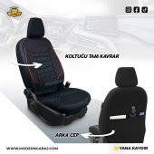 Fiat Oto Koltuk Kılıf Seti Fiat Logolu Ön Arka Koltuk Kılıfı Seti - 4