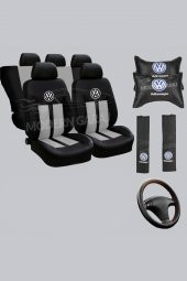 Volkswagen Koltuk Kılıfı Volkswagen Boyun Yastığı Volkswagen Kemer Pedi Dikmeli Direksiyon Kılıfı thumbnail 1