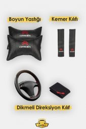 Citroen Koltuk Kılıfı Citroen Boyun Yastığı Citroen Kemer Pedi Citroen Dikmeli Direksiyon Kılıfı thumbnail 2