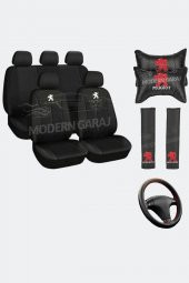 Peugeot Koltuk Kılıfı Peugeot Boyun Yastığı Peugeot Kemer Pedi Pejo Dikmeli Direksiyon Kılıfı - 1