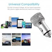 Taşlı Araç Şarj Cihazı Metal Kasa Iphone Şarj Kablosu Hediyeli - 2