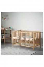 Bebek Karyolası 60X120 Cm MeridyenDukkan Kayın Görünümlü Naturel Renk Beşik - 4