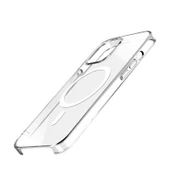 Vendas iPhone 15 Uyumlu Orjin Serisi Wireless Şarj Destekli Sararma Yapmayan Sert PC Şeffaf Kılıf - 3