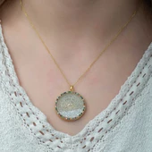 Gümüş Miks Taşlı Esmaül Hüsna Bayan Kolye SL3773 thumbnail 3