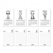 Haftalık Planlayıcı Masa Takvimi - Kediler - 4