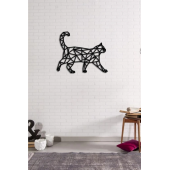 Geometrik Kedi Duvar Dekoru - 1