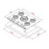 Teka Gbc 75-G1 Gb Cam Siyah Ankastre Ocak - 6