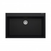 REAL STONE K003 DIDYMA 58 GRANİT EVİYE SİYAH 76.5 x 50 Cm Tezgah Üstü - 1