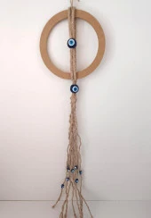 Duvar Kapı Balkon Ağaç Ev Dekoru Süsü Kötü Göz Nazar Boncuklu Hediye Dreamcatcher - 2