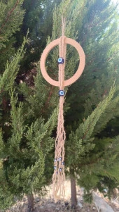 Duvar Kapı Balkon Ağaç Ev Dekoru Süsü Kötü Göz Nazar Boncuklu Hediye Dreamcatcher - 3