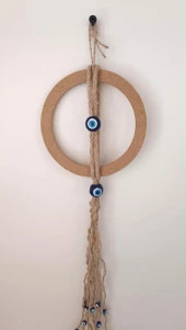 Duvar Kapı Balkon Ağaç Ev Dekoru Süsü Kötü Göz Nazar Boncuklu Hediye Dreamcatcher - 4