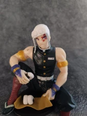 Anime Demon Slayer Tengen Uzui 17 cm Oturan Karakter Figür Oyuncak Biblo - 11