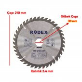 Ahşap MDF Mobilya Tahta Sunta Dolap Kesme Testeresi Metal Elmas Testere 210 mm 40 Diş - 2