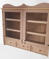 Hobi ADN 90258 Dekoratif Telli Dolap Terek Ahşap MDF Ham CNC Kesim Model El yapım - 5