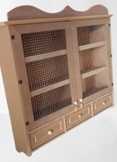 Hobi ADN 90258 Dekoratif Telli Dolap Terek Ahşap MDF Ham CNC Kesim Model El yapım - 8