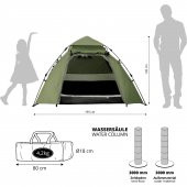 Where Tomorrow Kuppel Otomatik Çadır-Yeşil - 2