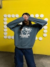 Palmiye Baskılı Şardonlu Sweatshirt - 1