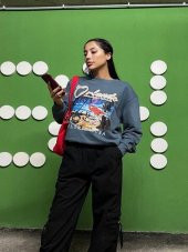 Flamingo Baskılı Şardonlu Sweatshirt - 3