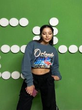 Flamingo Baskılı Şardonlu Sweatshirt - 4