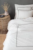 Ecocotton Lavin Çift Kişilik Nevresim Takımı %100 Organik Pamuk Saten Nakışlı - 2