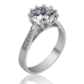 Gümüş Tek Taş Bayan Yüzük  SL2674 thumbnail 2