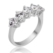 Gümüş 5 Taş Bayan Yüzük  SL2676 thumbnail 2