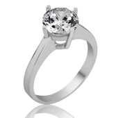 Gümüş Tek Taş Bayan Yüzük  SL2679 thumbnail 2