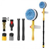 Coofbe Profesyonel Mikrofiber Araç Yıkama Fırçası Dönen Başlıklı Oto Yıkama Fırçası Sabunluk Set - 3
