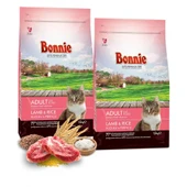 Bonnie Kuzu Etli Pirinçli Yetişkin Kedi Maması 1.5 Kg x 2 Adet - 1