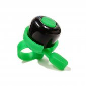 Sarissa Çocuk Bisikleti Zil 1. Kalite Plastik Gövde Metal Çan Yeşil Siyah thumbnail 1